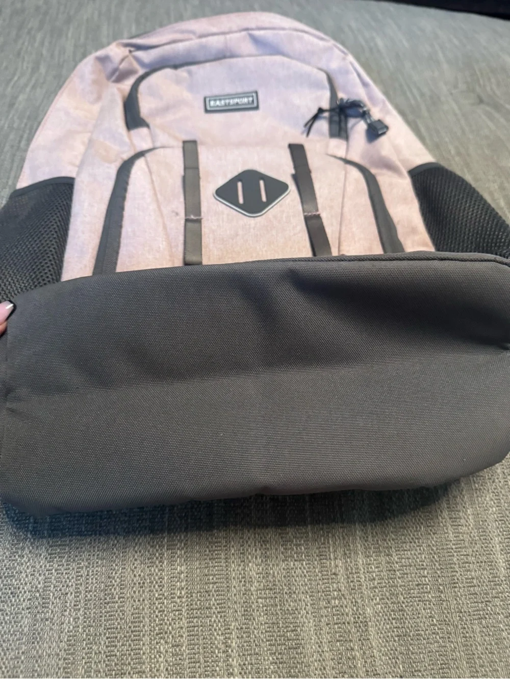 Eastsport Women's Lavender Gray Backpack with Black Accents